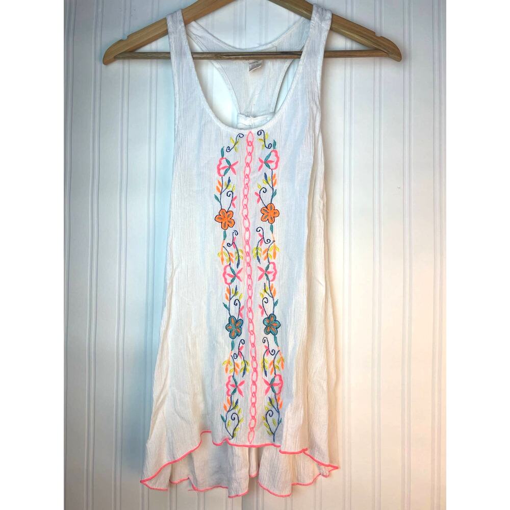 Shrinking Violet Embroidered RacerbackTank Womens XS